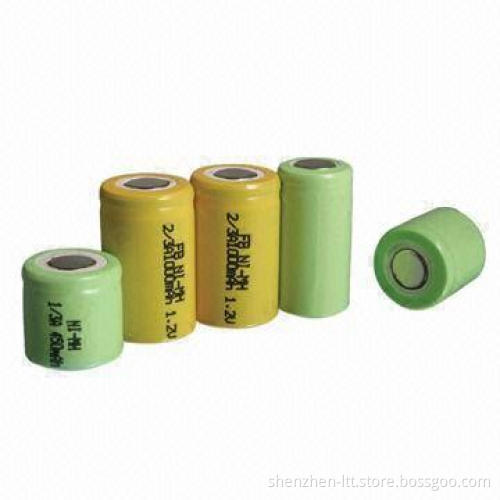 1/3A 450mAh Ni-MH Battery with 1.2V Nominal Voltage